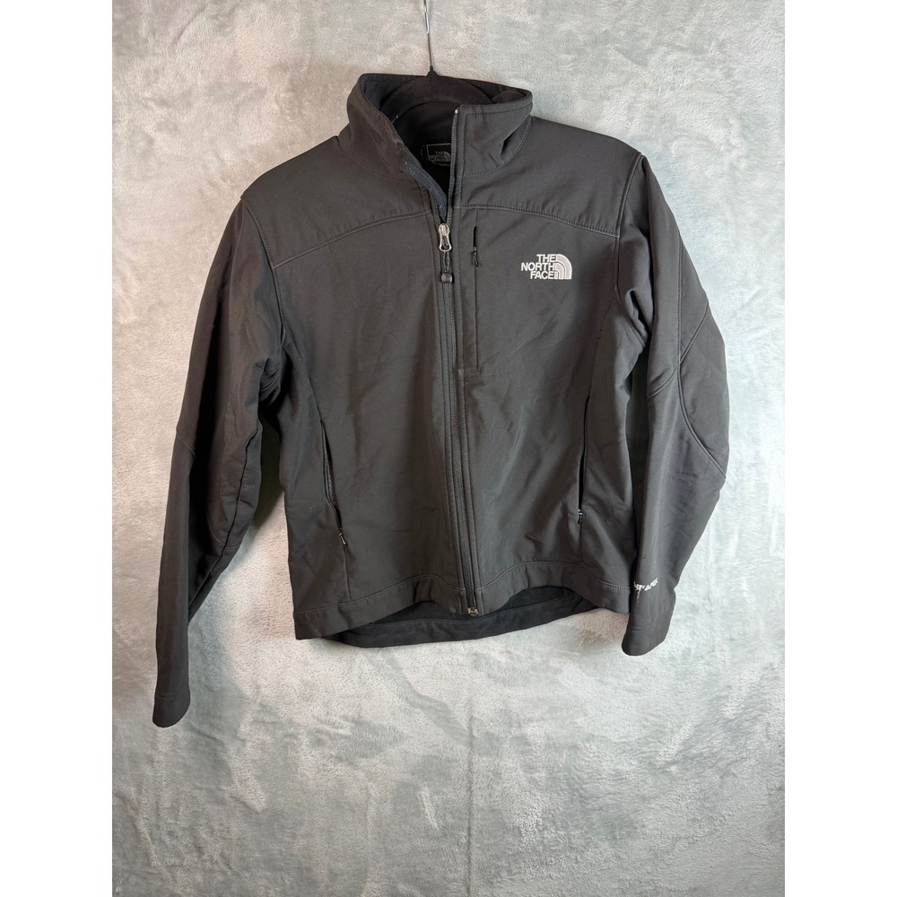 THE NORTH FACE Apex Bionic Jacket Womens M Black Soft Shell Full Zip Windwall